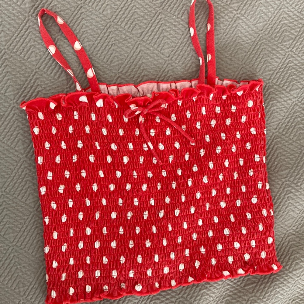 Red Polka Dot Tank Top